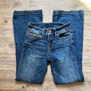 Aeropostale Jeans Women's 28 Blue and Navy Button Pockets